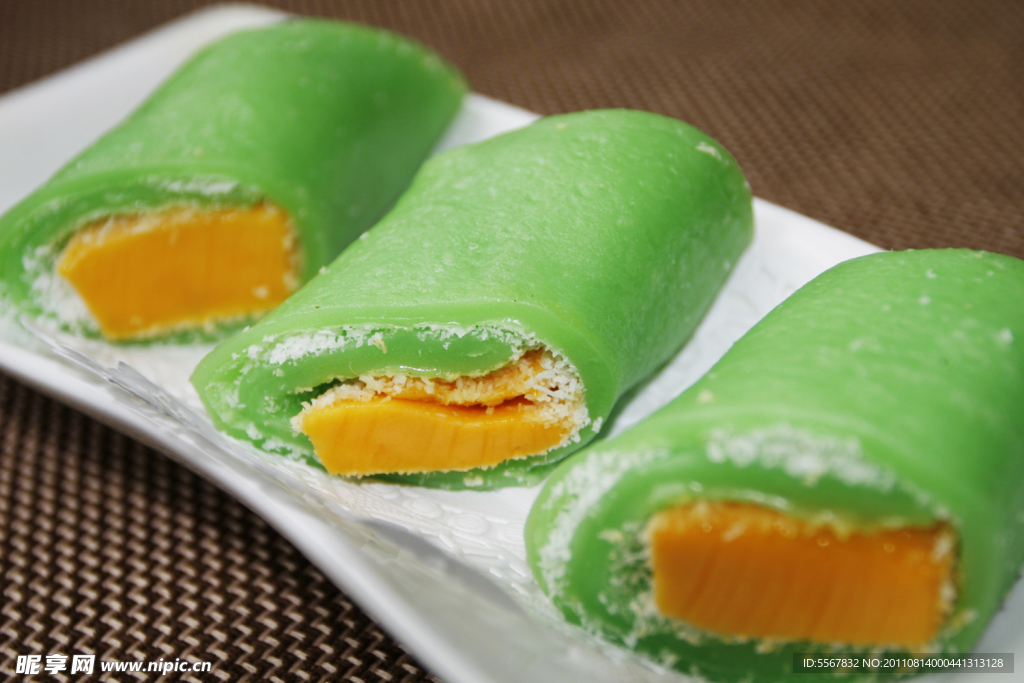 绿茶香芒椰丝卷