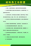 材料员工作职责展板