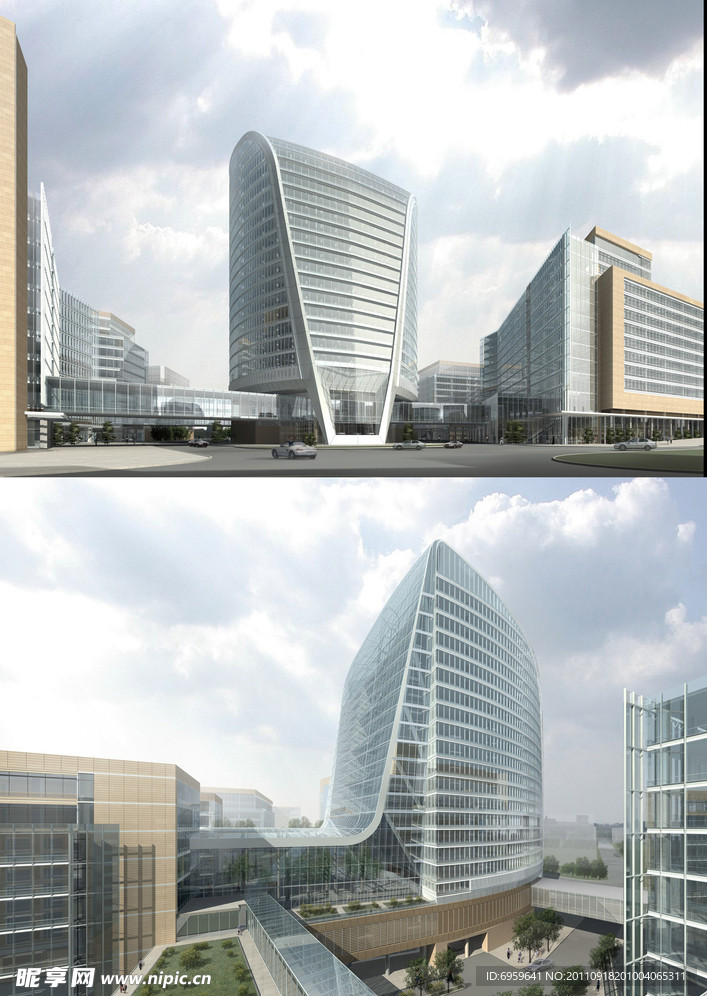 办公大楼全套效果图源文件