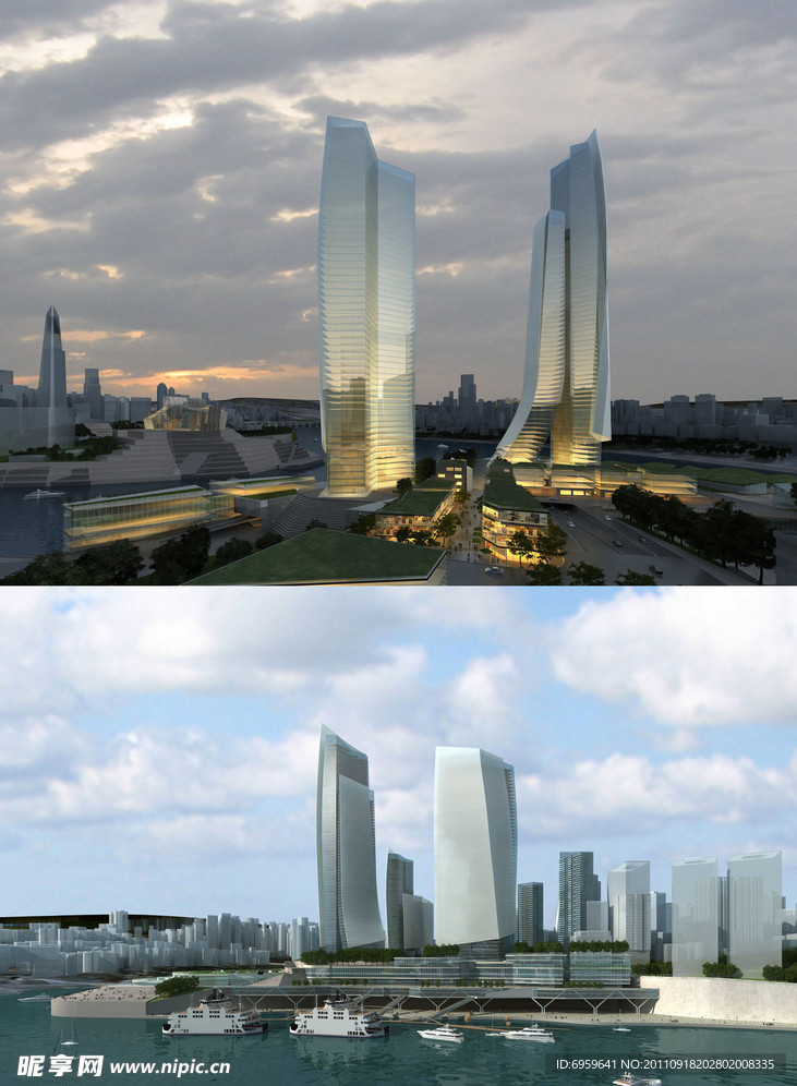 办公大楼全套效果图源文件