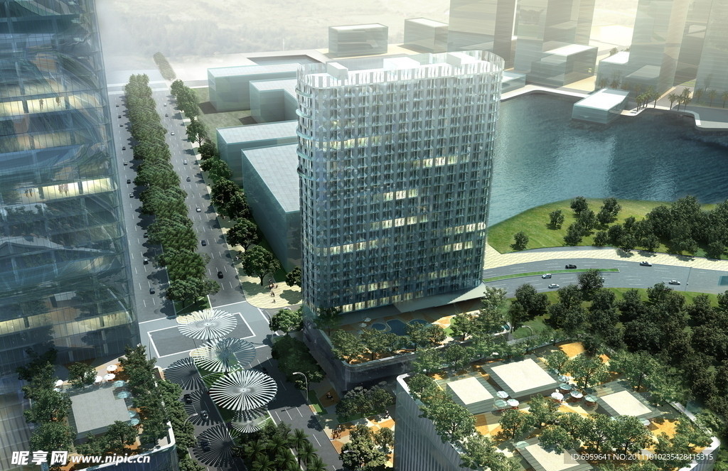 办公楼建筑效果图