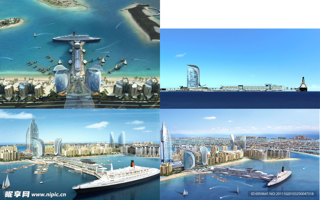 海边酒店建筑模型