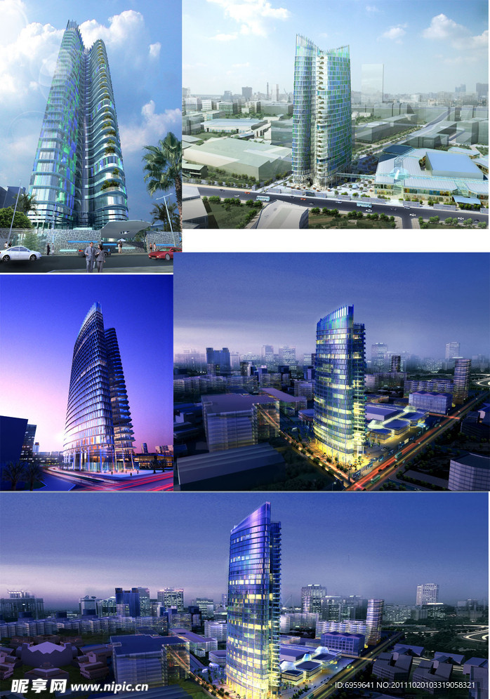 大型商务区建筑模型