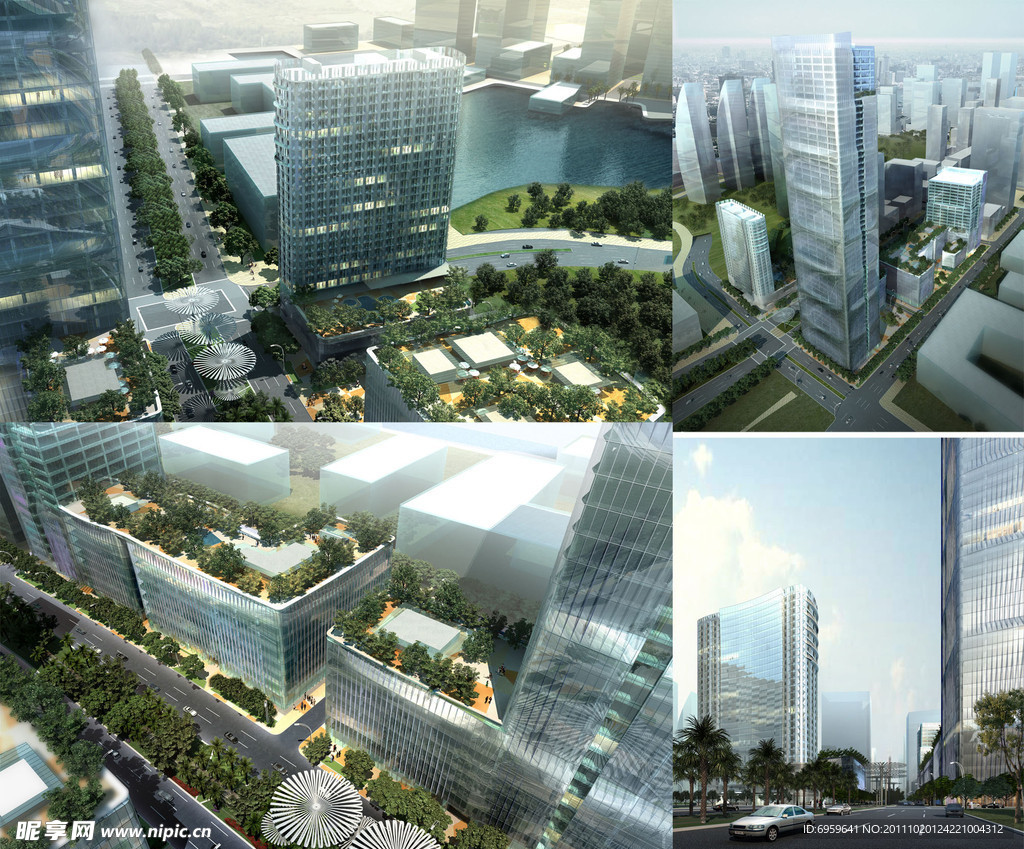 大型商务区建筑模型