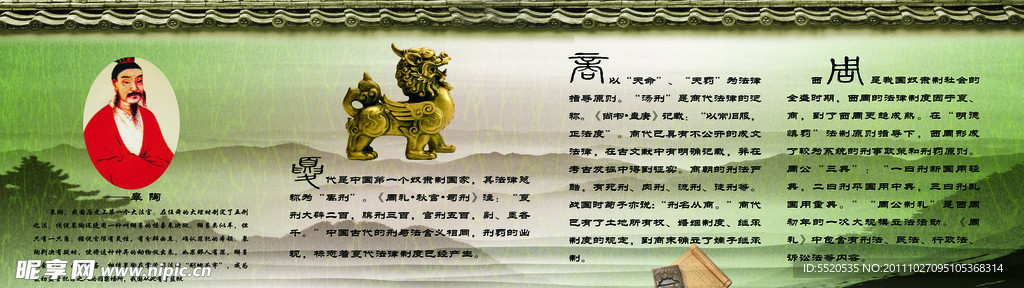 古代法律展板