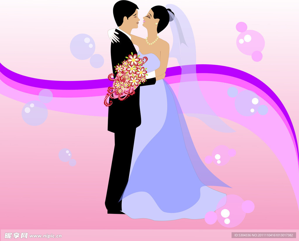 矢量婚纱照