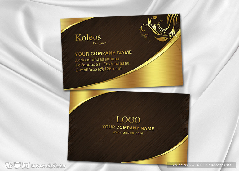金色名片 质感名片