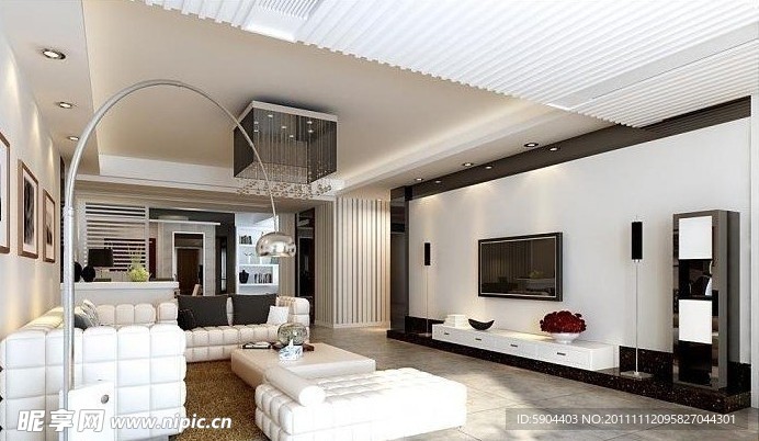 现代客厅效果图