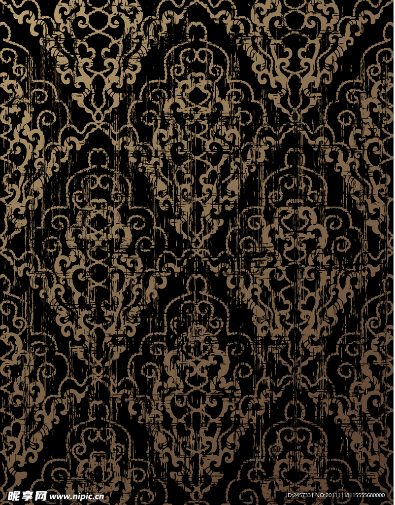 欧式花纹无缝爱心花纹底纹