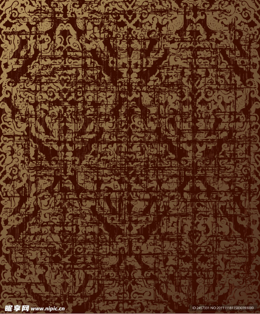 欧式花纹无缝爱心花纹底纹