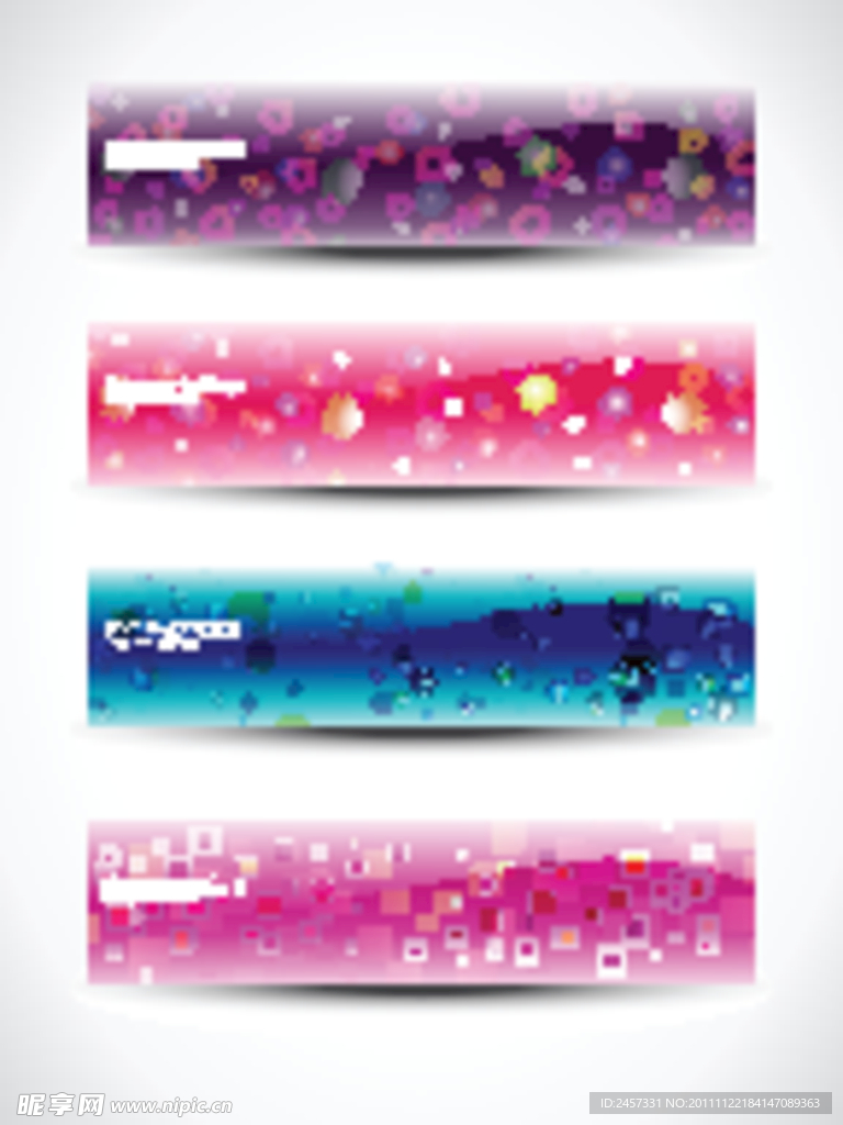 动感线条圈圈方形横幅