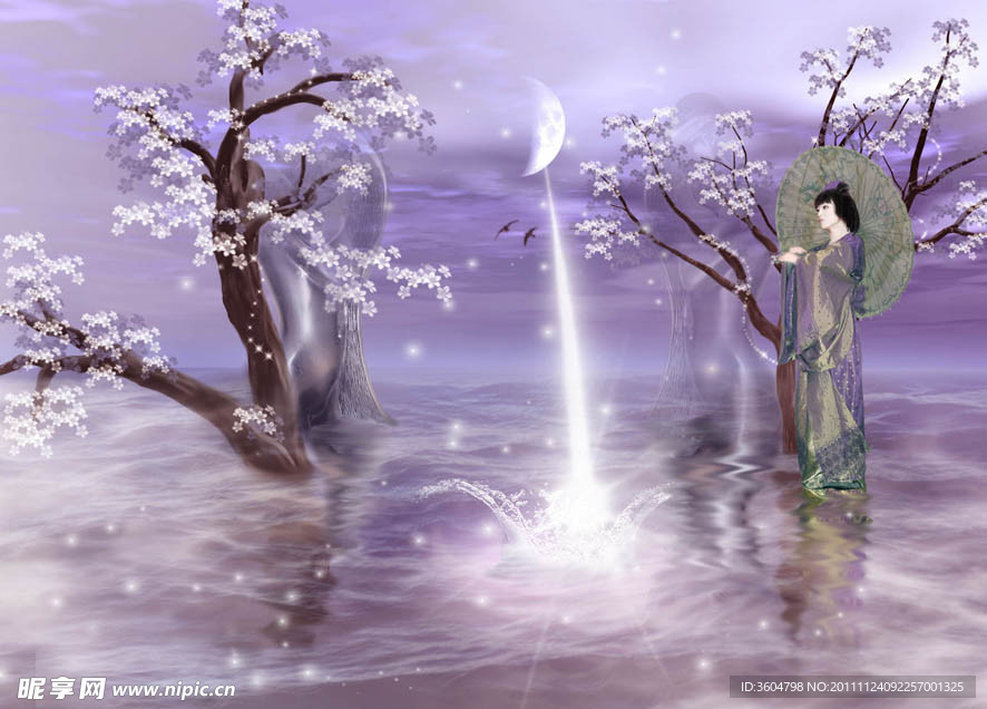 月光仕女图