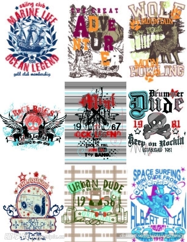 服装设计图案贴章印花绣花