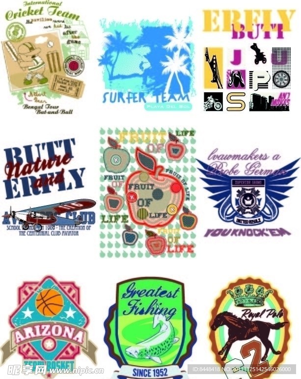 服装设计图案贴章印花绣花