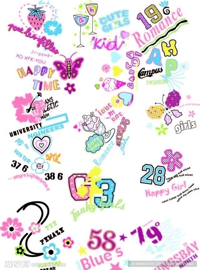 印花 绣花 服装设计图案