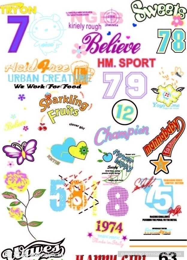 印花 绣花 服装设计图案