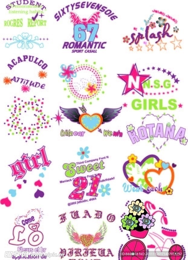 印花 绣花 服装设计图案