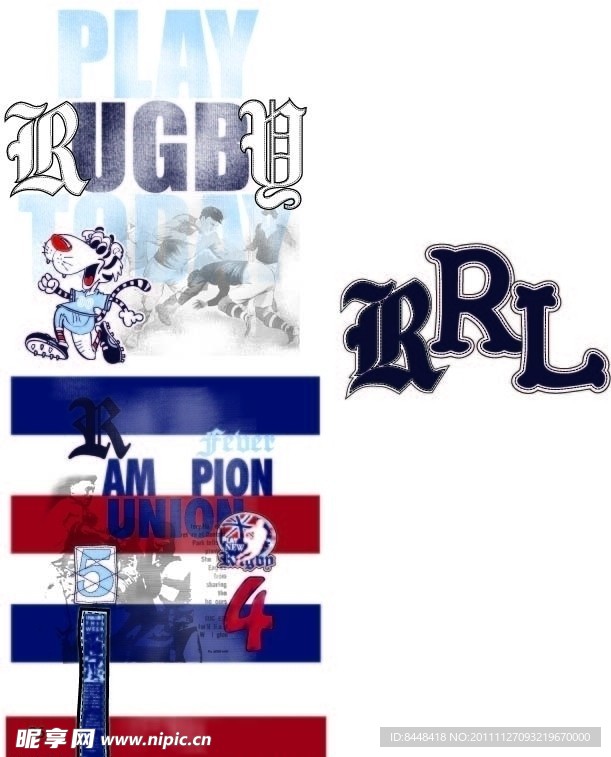 时尚男童手稿图案