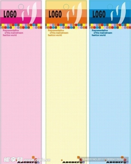 格子线条梳子纸卡