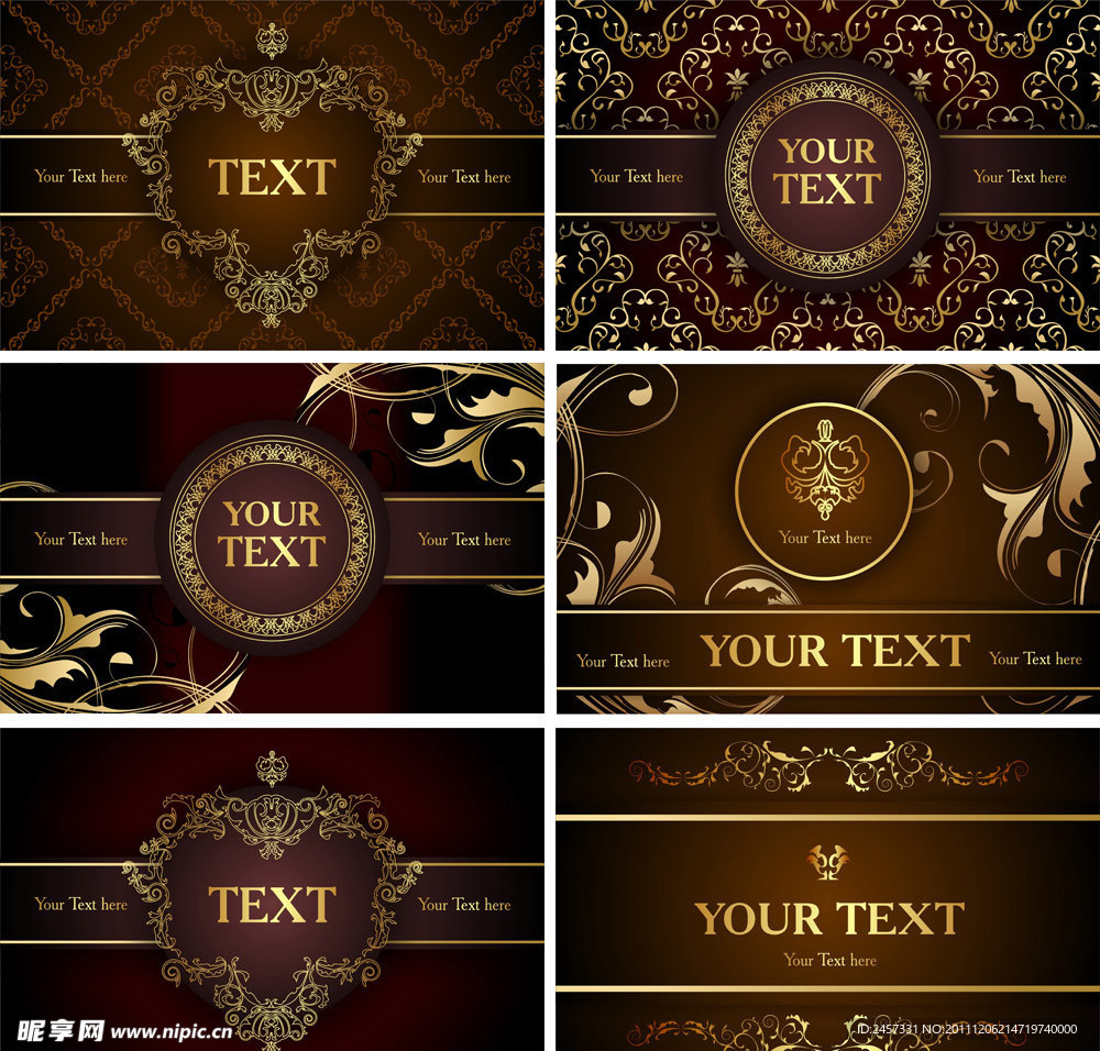 欧式花纹古典花纹卡片