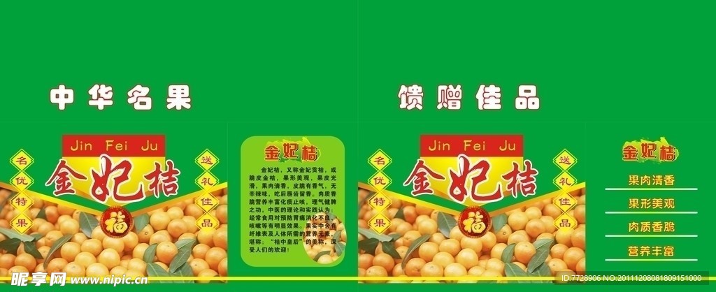 手提 金妃桔 礼盒 送礼佳品 绿色