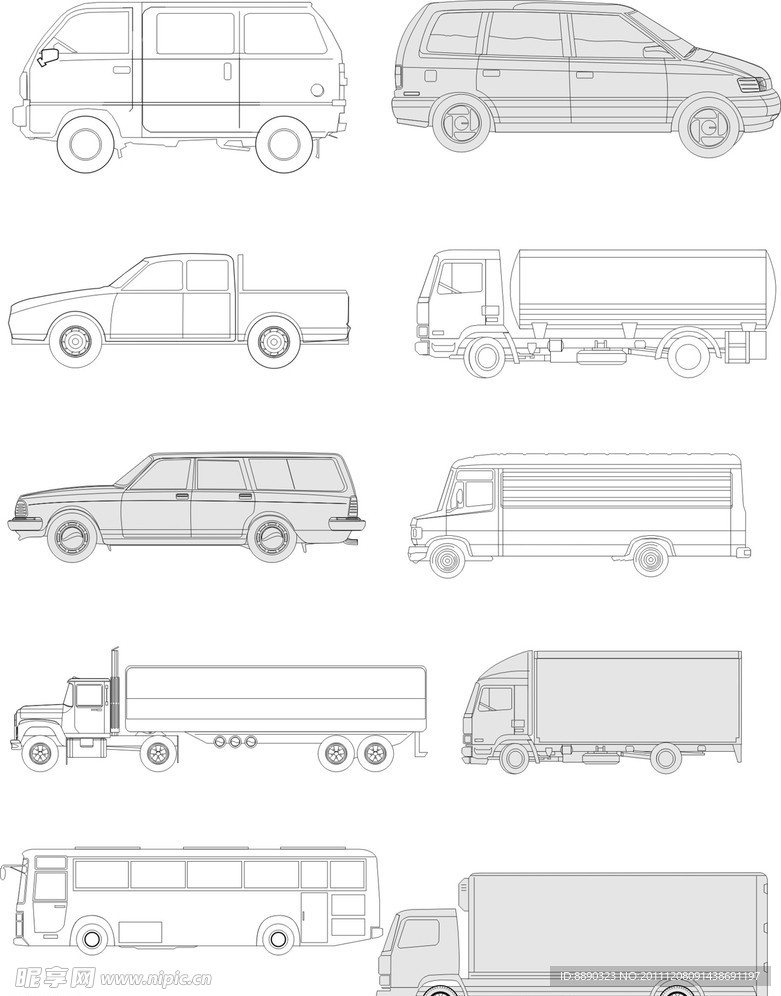 vi设计模板 车体类