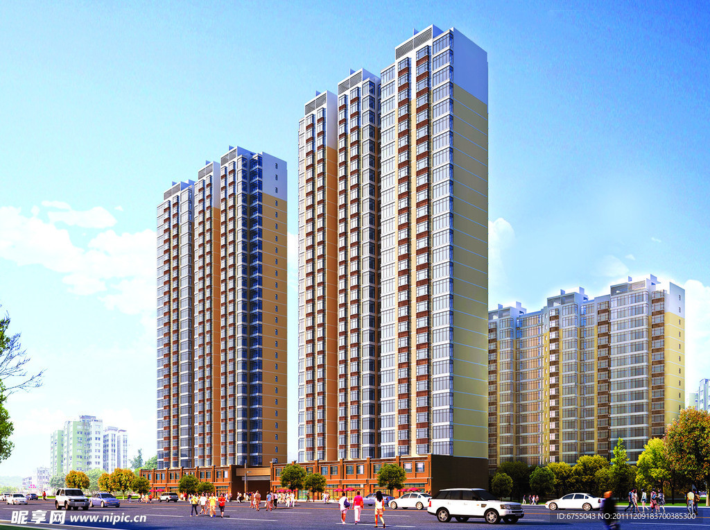 商业楼效果图图片