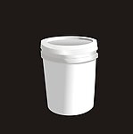 防水涂料桶模版矢量图