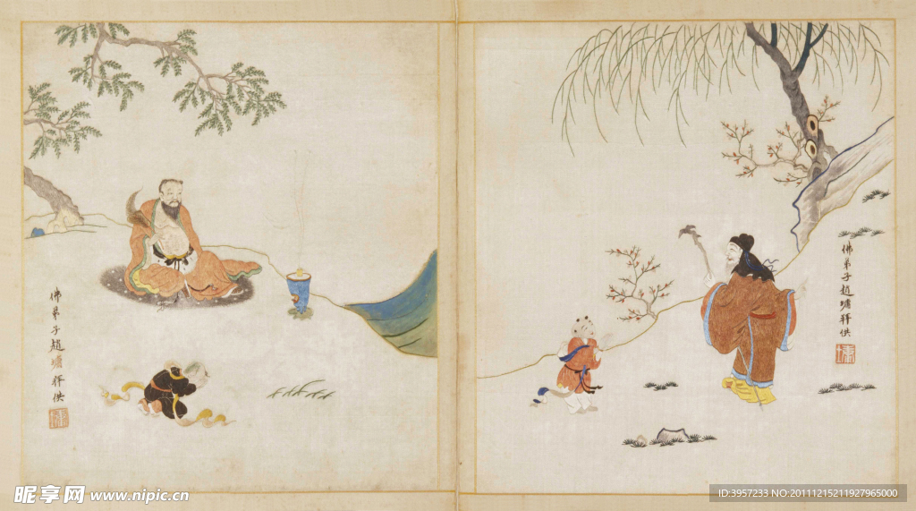 善财五十三参 古画（非高清）