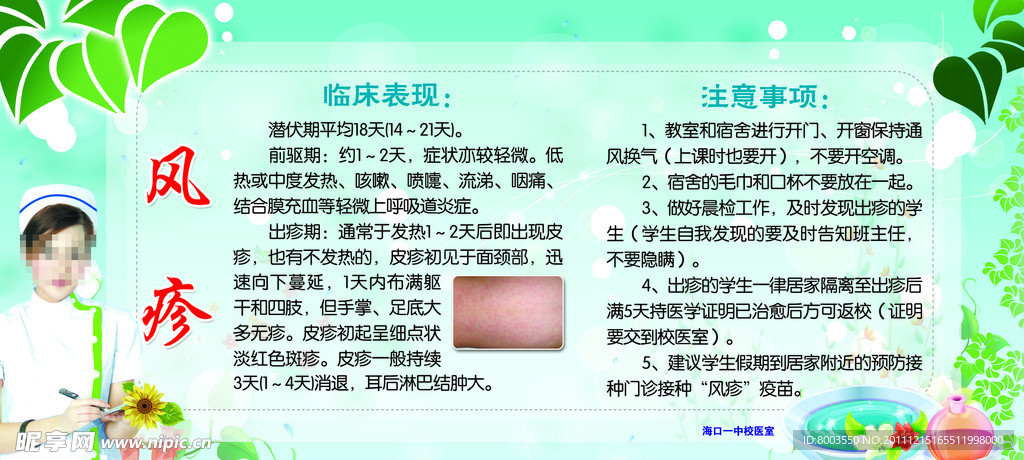 风疹展板