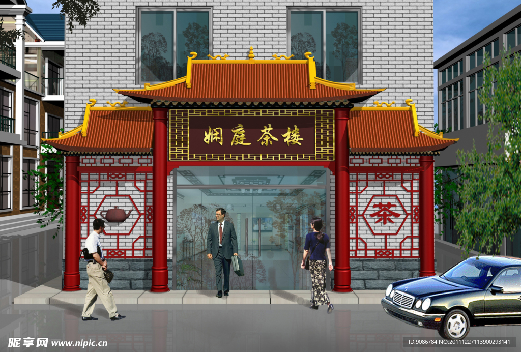 茶馆门面设计