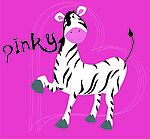 可爱的卡通斑马