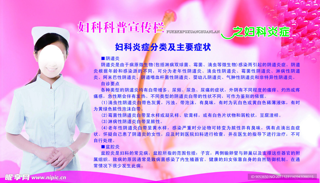 妇科疾病宣传栏