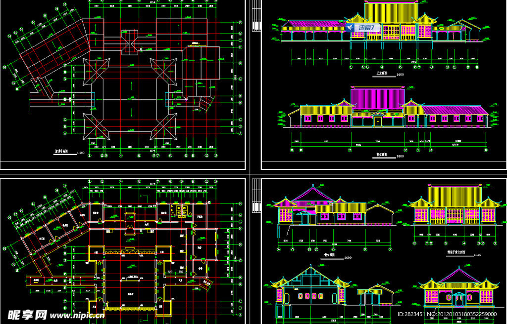 仿古建生态园垂钓休息区
