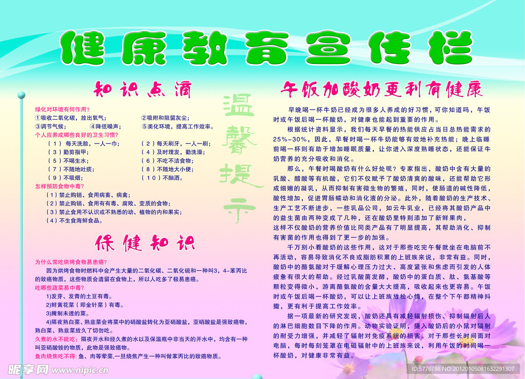 健康教育宣传栏