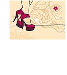 红色性感可爱高跟鞋