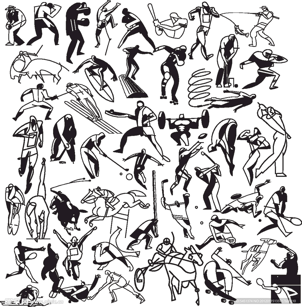 体育运动人物插图