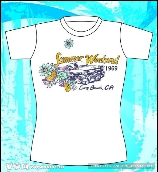 T恤花纹流行图案