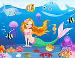 可爱卡通美人鱼