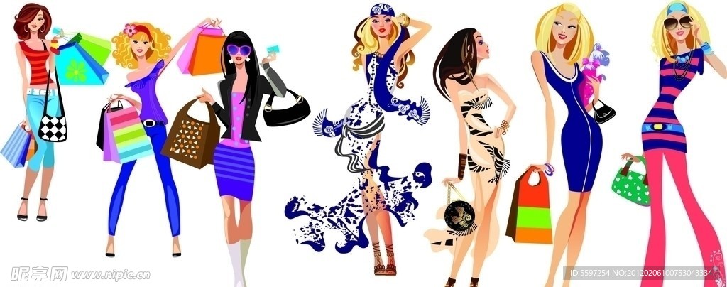 时尚女性插画