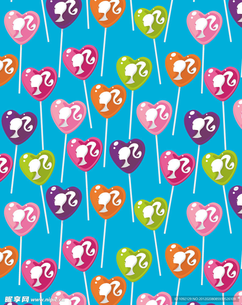 可爱棒棒糖印花