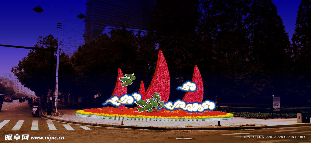 绿化设计 环境设计 花坛 绿雕 光雕