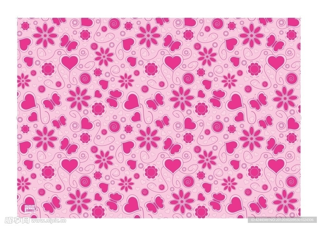 蝴蝶花纹无痕平铺图图片