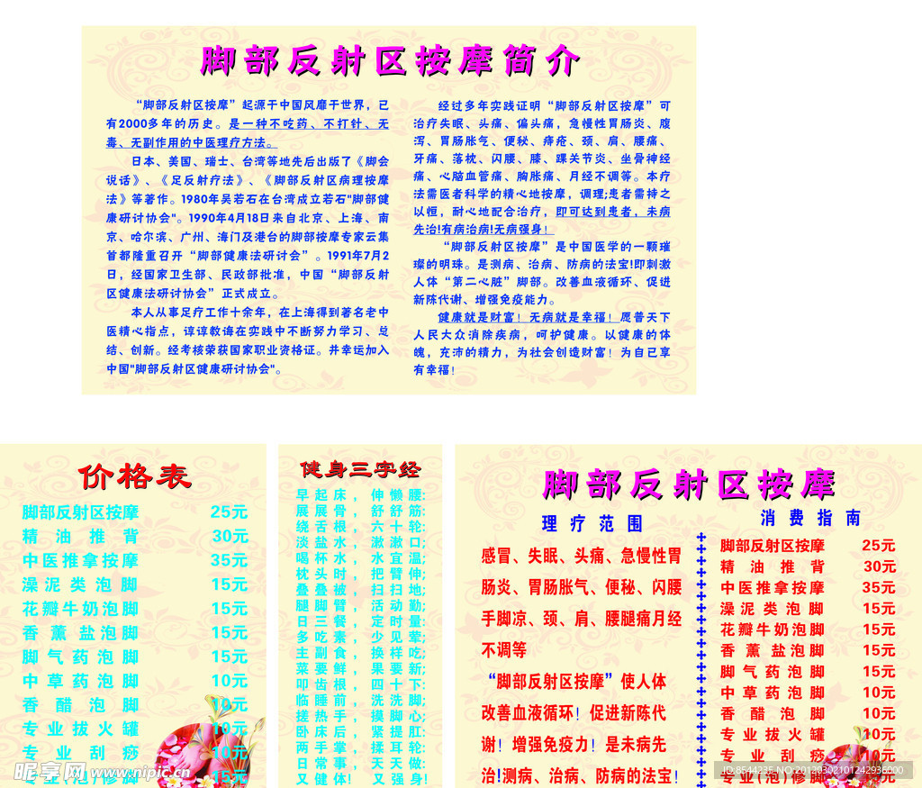 脚部反射区按摩