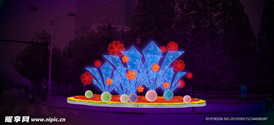 绿化设计 环境设计 花坛 绿雕 光雕