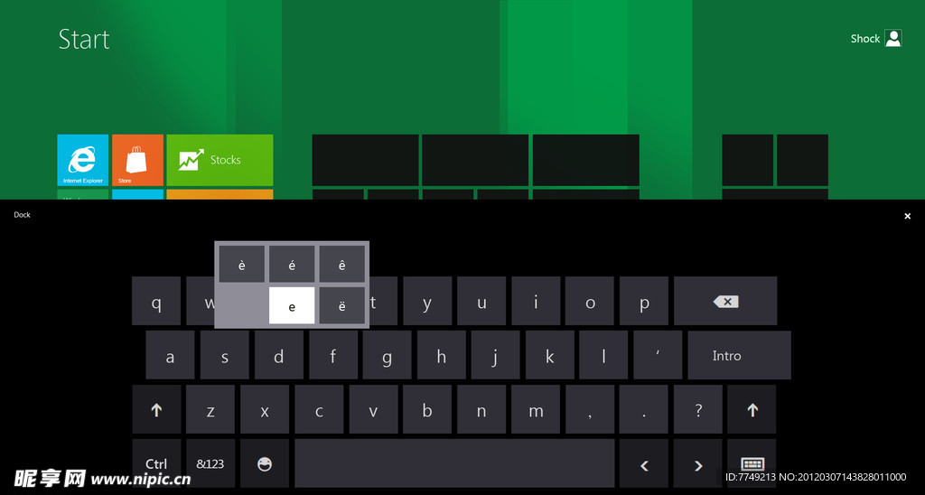 Windows 8 Metro GUI 界面元素PSD