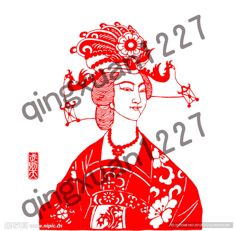 武则天 剪纸