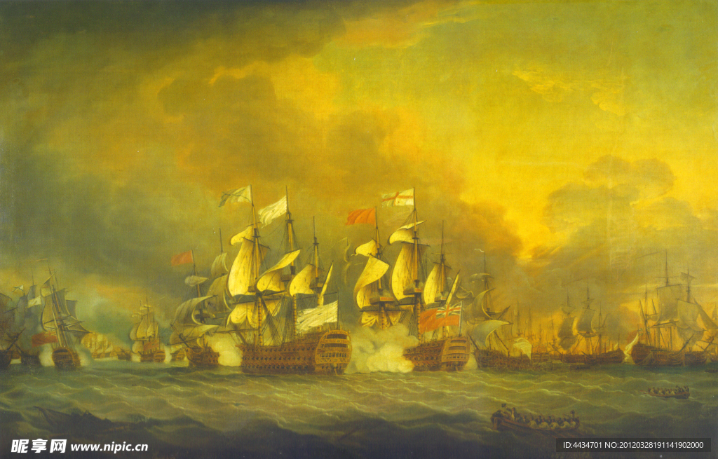 海战油画