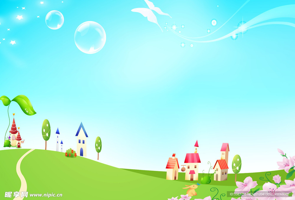 卡通春季风景图片