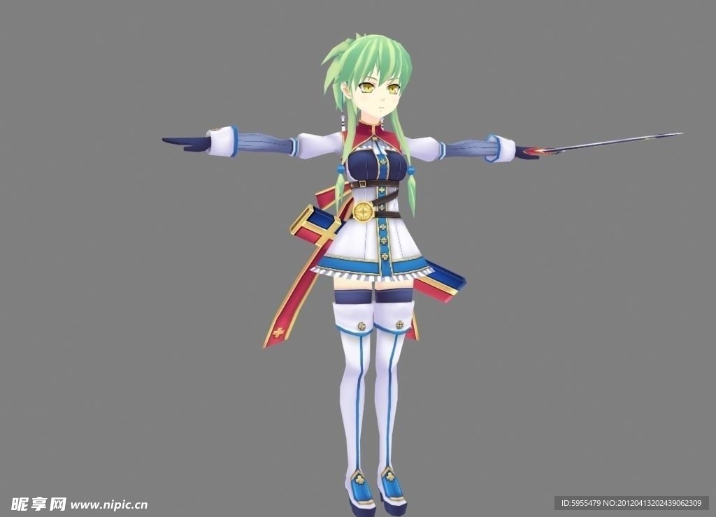 3D卡通美女模型